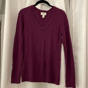 Plum colored sweater from Loft